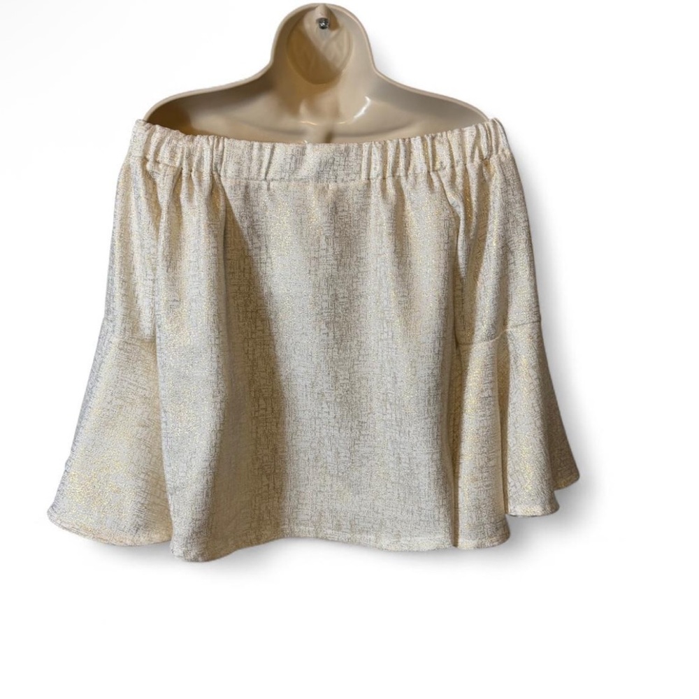 Metallic Off Shoulder Top - Picture 3 of 16